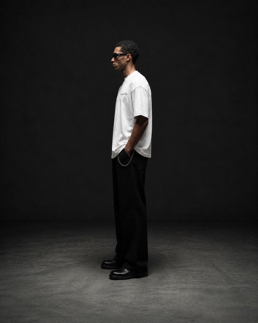 Shadow Tee — lifestyle editorial, Nawab & Co. Drop 001