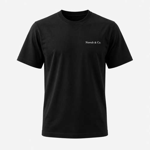 Phantom Fitted Tee — Onyx Black, Nawab & Co.