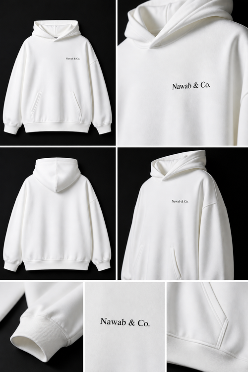 Monolith Heavyweight Hoodie — Ivory Ghost, Nawab & Co.