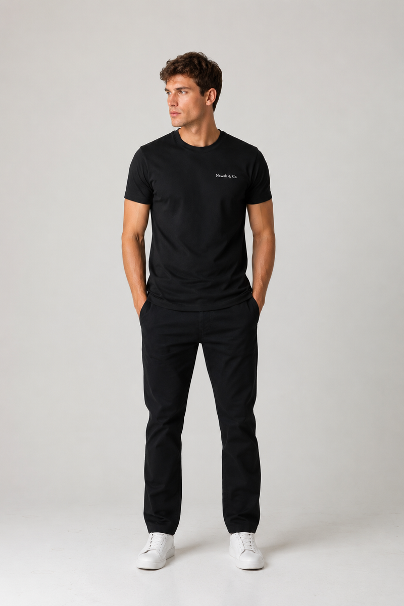 Phantom Fitted Tee — Ivory White, Nawab & Co.