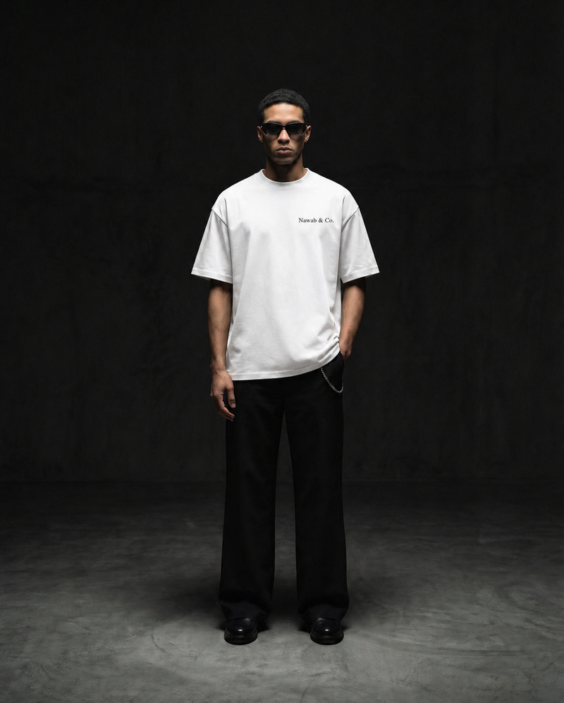 Shadow Tee — Ivory White, Nawab & Co.