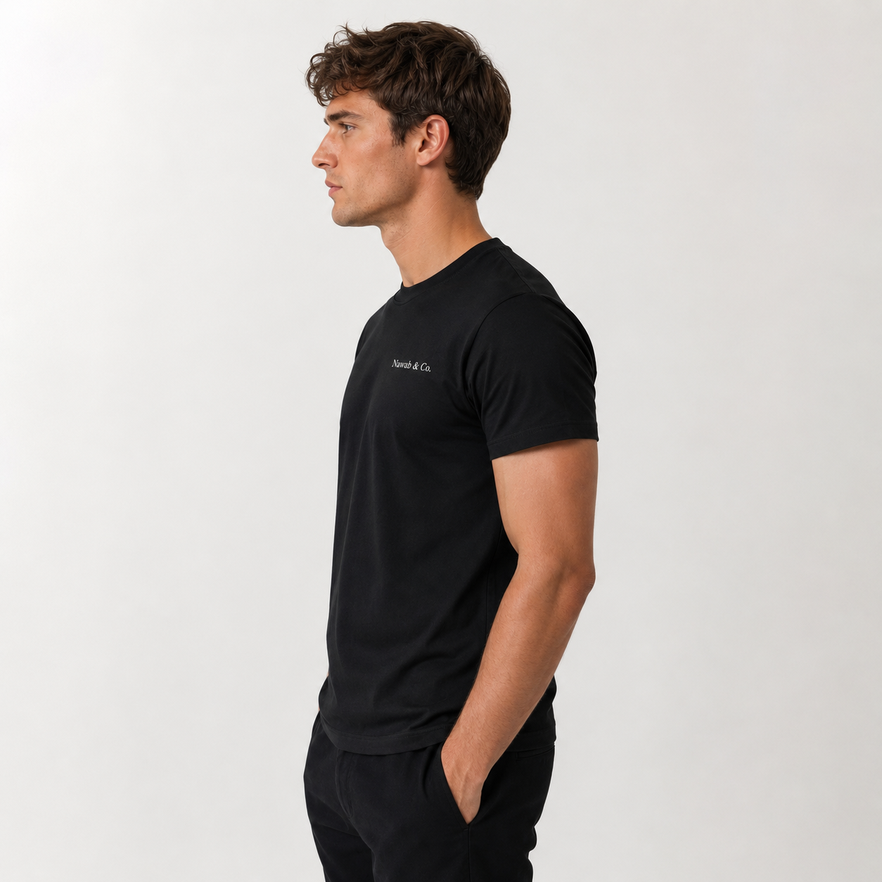 Phantom Tee — lifestyle editorial, Nawab & Co. Drop 001