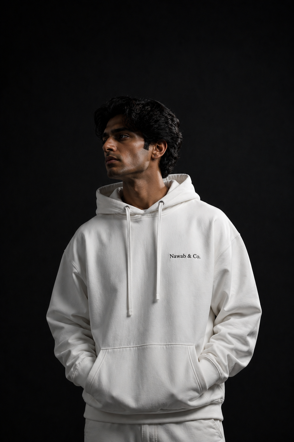 Eclipse Hoodie — Onyx Black, editorial, Nawab & Co.