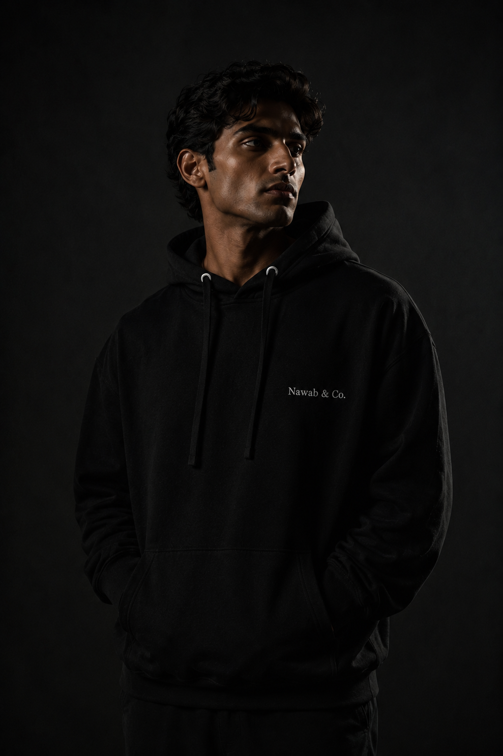 Eclipse Hoodie — Ivory White editorial, Nawab & Co.