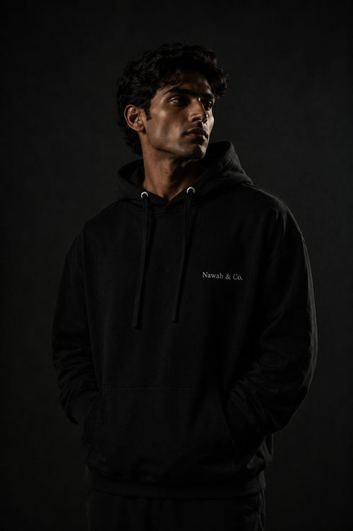 Eclipse Hoodie — Ivory White editorial, Nawab & Co.