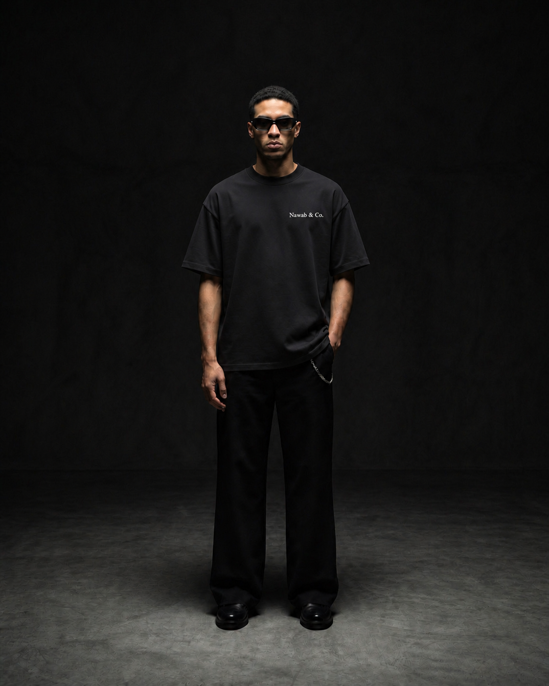 Shadow Tee — Drop 001 editorial, Nawab & Co.