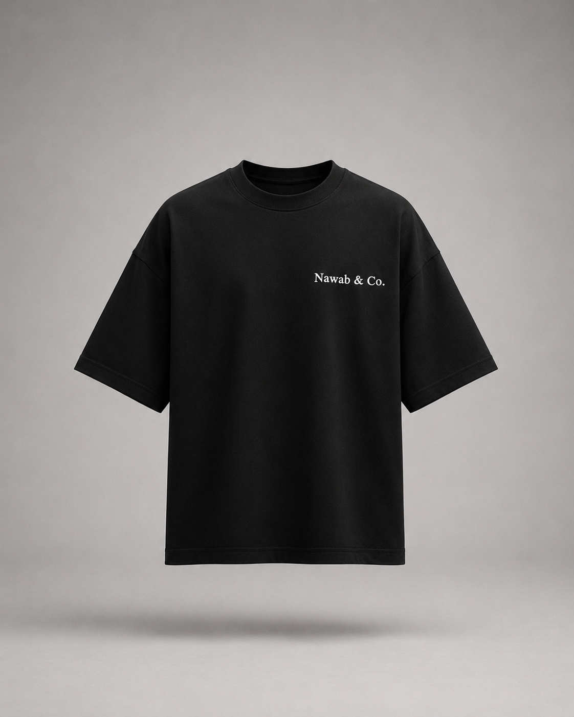 Shadow Tee — back view, Ivory White, Nawab & Co.